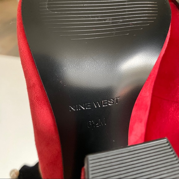 New Nine West suede heels flare block heel - Picture 8 of 8